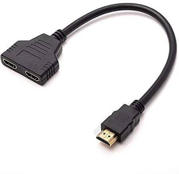 RuhZa HDMI Splitter 1 in 2 Out 4K, HDMI Splitter for Dual Monitors, 1x2 HDMI Splitter 1 to 2 Amplifier for Full HD 1080P 3D with High Speed HDMI CableE RT-HDMIDUALSPLITTERCABLE Blade Server