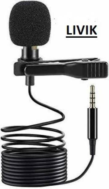 LIVIK NEW METAL 3.5mm Clip Microphone For Youtube | Collar Mike for Voice Recording | Lapel Mic Mobile, PC, Laptop, Android Smartphones, DSLR Camera Microphone Microphone Microphone