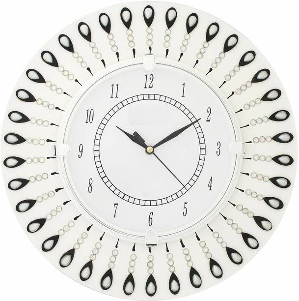 watch world Analog 29 cm X 29 cm Wall Clock (Beige, With Glass, S