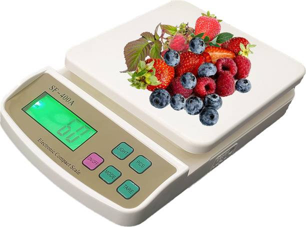 Kelo 10 kg Kitchen Weighing Scale, Food Scale, Digital Scale Beautiful LCD Screen, 2 Measurement Units, Gram Scale Used for Weight Loss, Baking, Cooking K/25/KKe Kitchen Weighing Scale