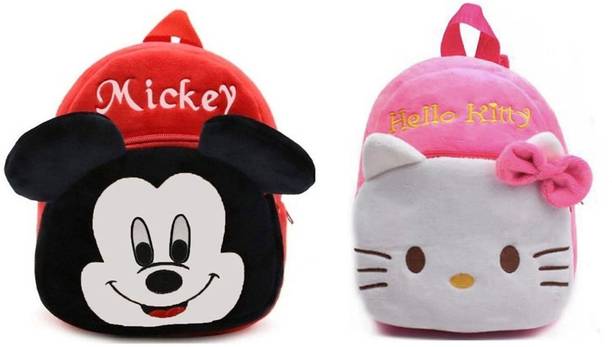 Zoi Soft Toy Bag Mickeymouse & Hello Kitty Plush Bag For Cute Kids 2-5 Years Plush Bag