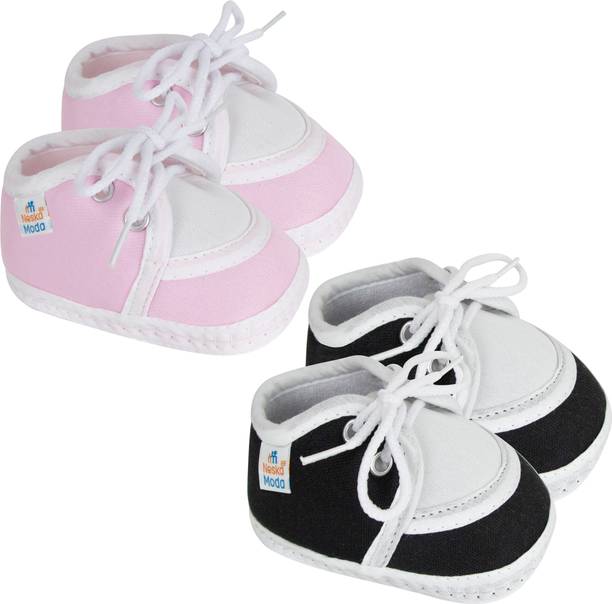 Neska Moda 6 To 12 Month Set Of 2 Baby Lace Booties