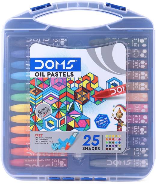 DOMS Oil Hexagonal Pastels 25 Colour Shades (Pack of 1