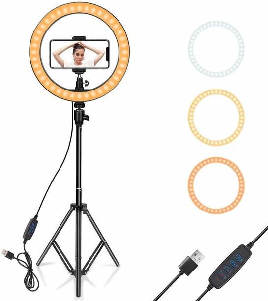 Speeqo 26 cm Selfie Ring Light for Smartphone for Photo & Video at Tiktok, Musically and Other App with long 6.5 feet Stand Ring Flash Ring Flash