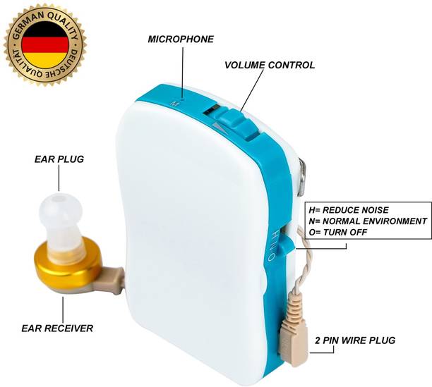 kelix Premium Stylish High Power EAR MACHINE, Kaan ki Machine Pocket Model Hearing Aids Machine for Old age, good quality Wired ear machine ,Body Level Hearing Aid , Easy To Use Hearing Aid With Noise Control Feature. KEL-6PWR POCKET MODEL HEARING AID Hearing Aid