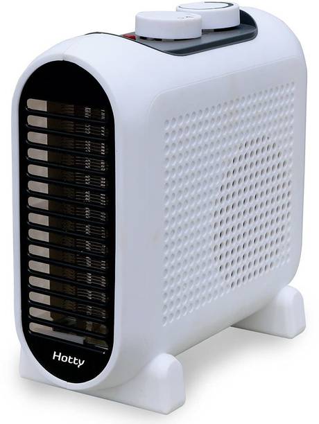 वॉन Electric Fan Heater Hotty- 2000Watt | Variable Temperature Control| Cool/Warm/Hot Air Selector| Over Heat Protection| ISI Certification, White पंखा रूम हीटर