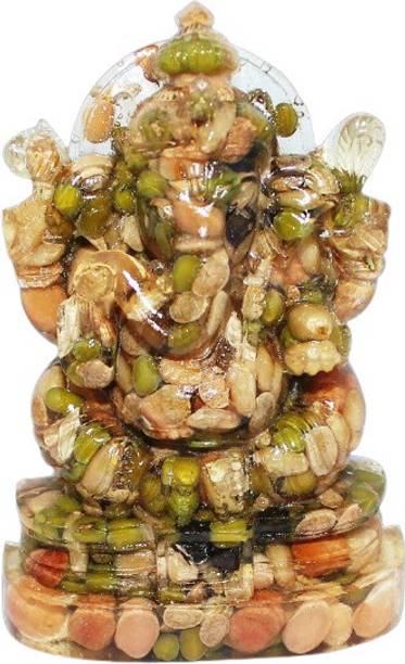 tskutty 9 GRAINS GANESHA GANPATI / NAVDHANYA / NAVDANYA GANPATI / NAVADHANYA VINAYAGA / VINAYAGA STATUE SMALL Decorative Showpiece  -  10 cm