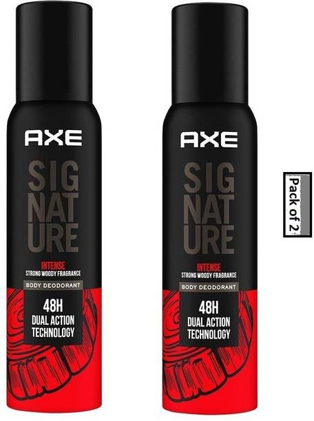 AXE Signature Intense (Strong Woody Fragrance No Gas Deodorant Body Spray) Each 122ml Set of 2 Body Spray  -  For Men