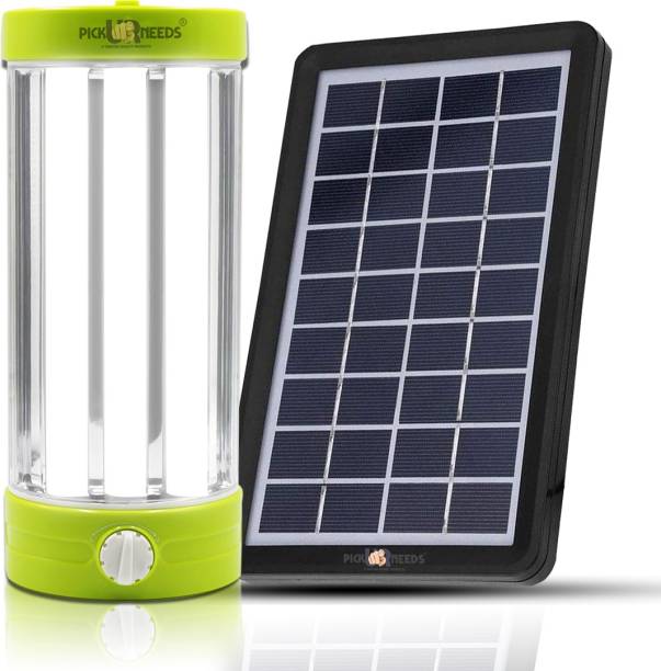 Pick Ur Needs Brightest & Portable Rechargeable Long LED Lantern Emergency Search Light 40W with Eco Friendly Solar Panel(3W + 9V) Lantern Emergency Light