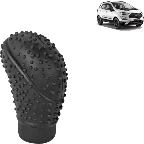 Rhtdm Anti-Scratch Soft Car Auto Silicone Nonslip Gear Shift Knob Protector Cover (Black) For EcoSport Gear Shift Collar