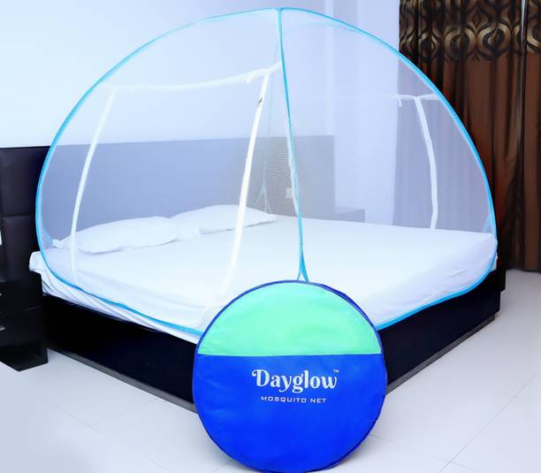 डेग्लो Mosquito Net for Queen Size Bed | Polyester, Foldable, High Durability, Lightweight with Free Saviours | Mosquito Net for Kids | Size: 6 x 6.5 पॉलिएस्टर एडल्ट के लिए बनाया गया मॉस्कीटो नेट
