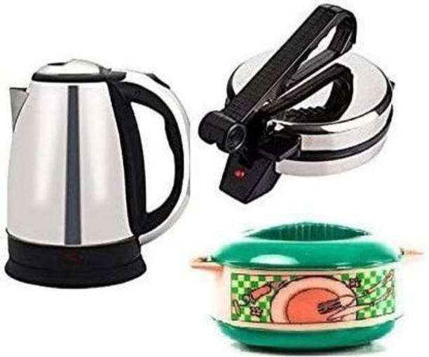 Eco Shopee Combo OF Roti Maker with Electric Kettle & Casserole Combo Pack R-10 Roti and Khakra Maker Roti and Khakra Maker