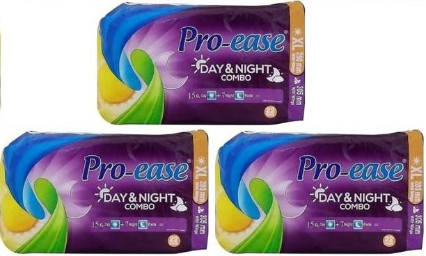Pro-ease XL 22+22+22 Day & Night Sanitary Pads Sanitary Pad