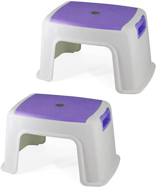 Branco Bathroom Anti-Skid Seating Stool TOTO Set of 2- Purple Bathroom Stool