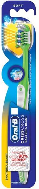 Oral B Crisscross Bacteria Blast Deep Clean, Pack of 1 Soft Toothbrush