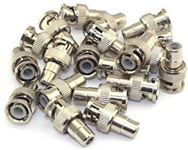 TAAPSEE 5 Pack RCA and BNC Coaxial Adapter - BNC Male to RCA Female Connector, Adapter, Coupler, and Converter - for RG11, RG6, RG59, RG58, SDI, HD SDI, CCTV BNC MALE TO RCA FEMALE Wire Connector