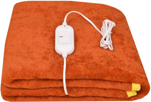 Bhaven Creations Solid Single Electric Blanket for Heavy Winter
