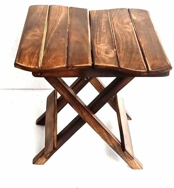 Smarts collection Stool with Foldable // Table for Decor//Multifunctional for Living Room,Bedroom,Laundry Room or Garden/Size 12x12x12 inch Solid Wood Side Table
