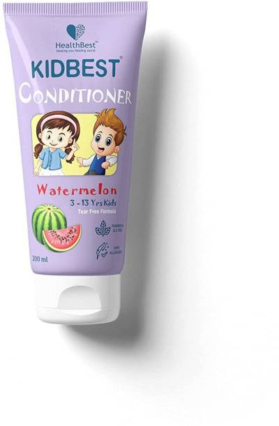 HealthBest Kidbest Conditioner for Kids | Nourishing Hair | Hair Smoothing | Tear, Paraben, SLS free | Watermelon Flavor | 200g