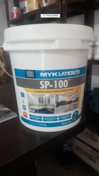 MYK LATICRETE SP-100 Stain free Epoxy Grout For Floor & Wall ( 11 Inca Gold ) 5kg ( Hardener : 350g Resin : 900g & Filler 3.75g) Crack Filler