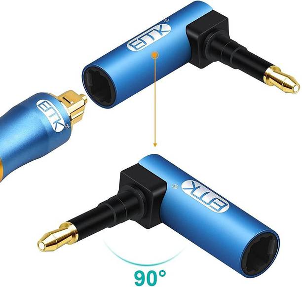 Etzin EMK 90 Degree Audio Cable Adapter Toslink Digital Optical SPDIF EPL-686OC Gaming Adapter