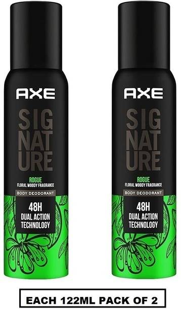 AXE Signature (Rogue Floral Woody) Fragrance No Gas Deodorant Body Spray Each 122ml Set of 2 Body Spray  -  For Men