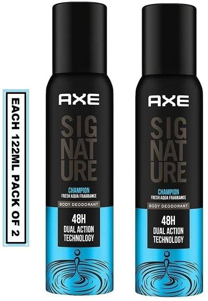AXE Signature (Champion Fresh Aqua) Fragrance No Gas Deodorant Body Spray Each 122ml Set of 2 Body Spray  -  For Men