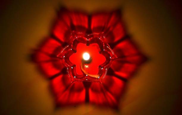 regulus 3D REFLECTION DIYA | 12 Diwali Diya | ACRYLIC | FLOATING Plastic Table Diya Set