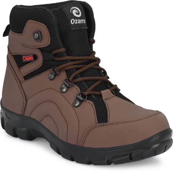 Ozarro Steel Toe Genuine Leather Safety Shoe