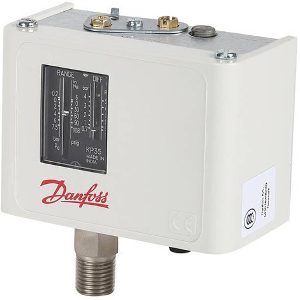 Danfoss KP-35 Pressure Switch - 060-113391, R:-0.2 to 7.5 BAR, D:0.7 to 4 BAR, IP 30 for Water Pump Centrifugal Water Pump