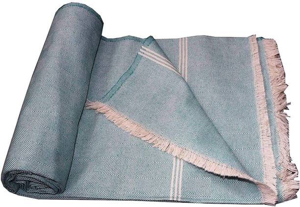 COZYEXPORTS Checkered Single Top Sheet for  AC Room