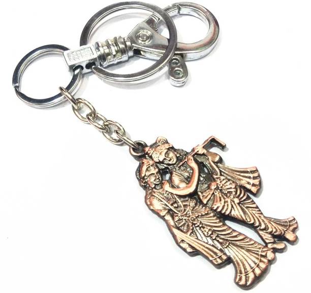 ROYALSHOP RADHA KRISHNA WITH HOOK KEY CHAIN KEY RING FOR BOYS GIRLS MEN WOMEN FRIENDS GIRLFRIEND BOYFRIEND HUSBAND WIFE CAR BIKE OFFICE BIRTHDAY SET OF 1 Key Chain