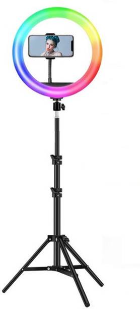 Webilla 26 RGB Color Ring Light with 7 Feet Tripod Stand with Phone Holder 26 Color chaging & Dynamic Flash Mode for Live Stream, Makeup, YouTube, Photo & Video Shoot & Vlog for iPhone Android Phones Ring Flash