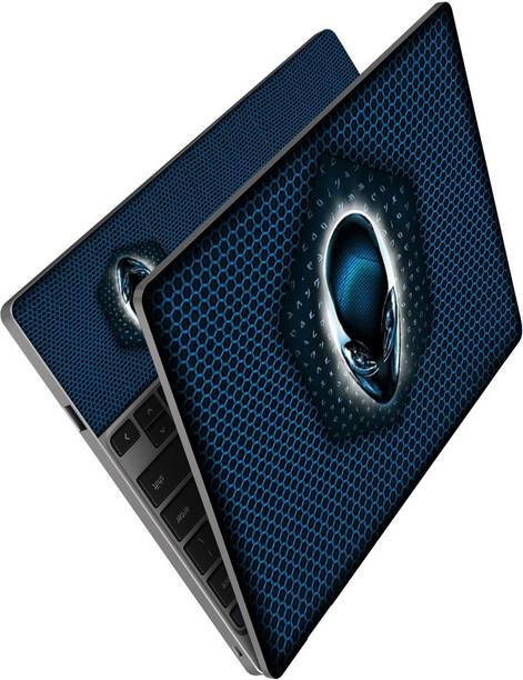 Anweshas HD Printed Full Panel Laptop Skin Sticker Vinyl Fits Size Upto 15 inches No Residue, Bubble Free, Waterproof - Alienware Blue Net Self Adhesive Vinyl Laptop Decal 15.6