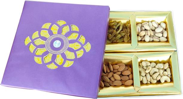 BalSo Dry fruits gift pack ( Almonds Cashews Raisins Roasted Pista) 200g, Premium quality box for Diwali marriage & festivals Almonds, Cashews, Raisins, Pistachios (4 x 50g) Raisins, Almonds, Cashews, Pistachios