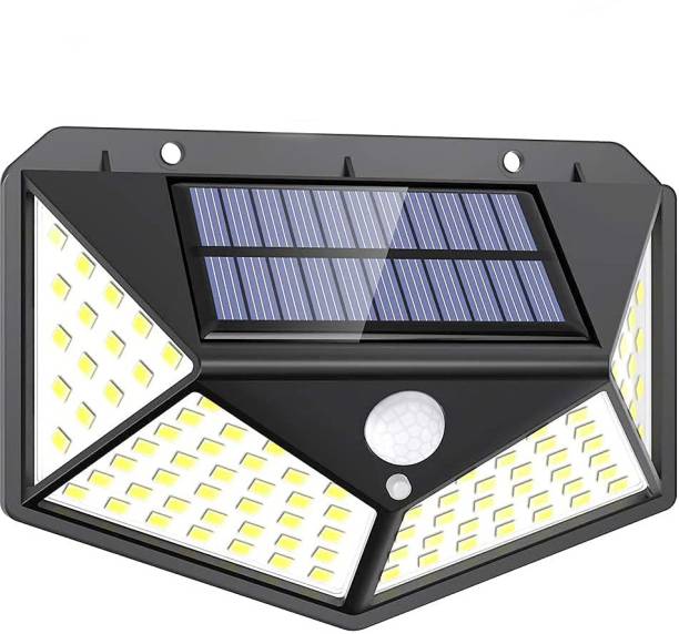 VARNITYA Automatic Wall Mounted 100 LEDs Solar Lamp For Outdoor Security Solar Light Set