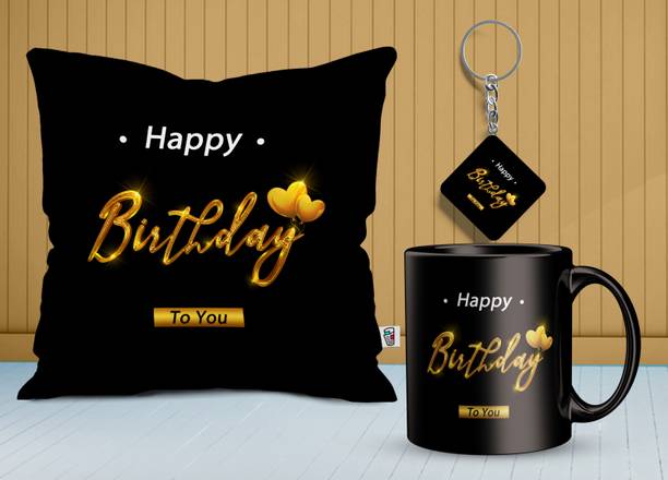 Paperholic Creations Cushion, Mug, Keychain Gift Set