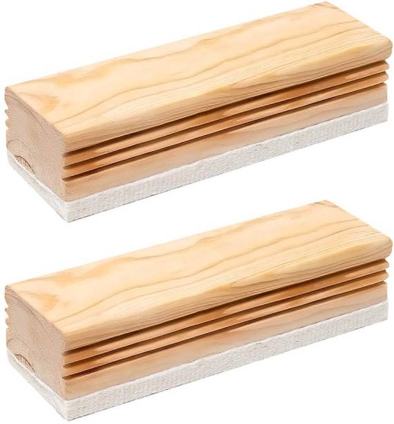 YAJNAS Non Magnetic Wooden Premium Non Magnetic Wooden White Board Duster | Black Board Wooden Duster Whiteboard Eraser for Erasing White Board Marker