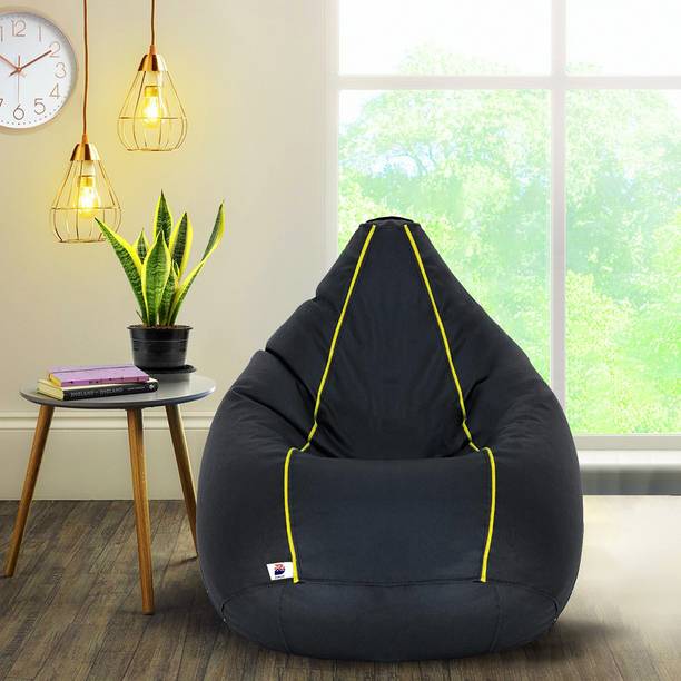 Devogue XXL Tear Drop Bean Bag Cover  (Without Beans)