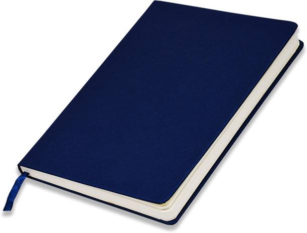 PAPERLLA Blue Notebook Diary - Executive A5 Multipurpose Faux Leather Planner, Office Notepad, Personal Diary for Girls and Boys A5 Diary RULED 192 Pages