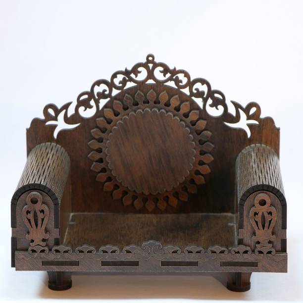 Feeling mall PlyWood Singhasan Temple for God Laddu Gopal Sinhasan for Pooja Mandir Singhasan for Diwali Durga Pooja Navratri Ganesh Chaturthi for God Mandasana Pooja Mantapa Home Decor God Idol Engineered Wood Home Temple
