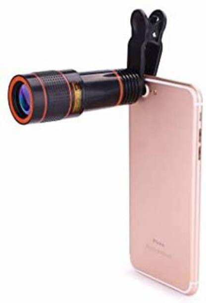 ST TRENDZ 12X Mobile Telescope Lens Kit For All Mobile Camera| DSLR Blur Background Effect | Adjustable Focus | HD Pictures | Best Quality Glass Optical Lens With Cover And Cleaner Mobile Phone Lens