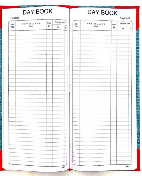 LRS Day Book For Financial Record (110 pages, Single page count) (14X6- Inch) 1-Part Day Book