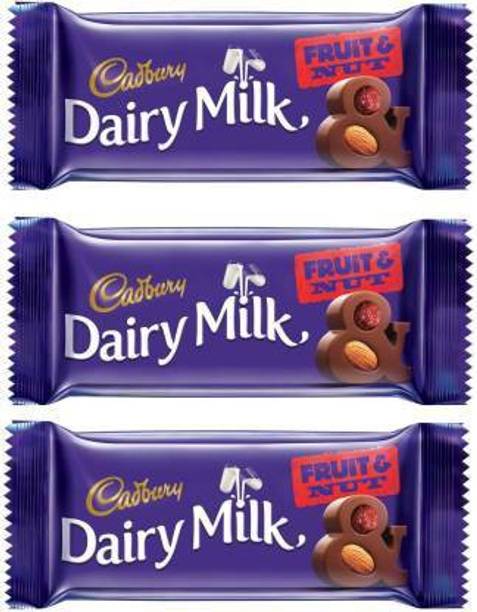 Cadbury Dairy Milk Fruit & Nut Chocolate 36 Gram Pack Of 3 Bars Bars