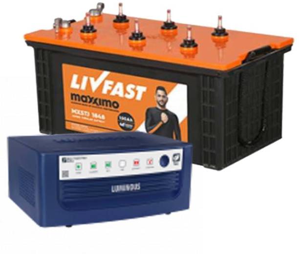 Livfast MXSTJ 1848+Luminous Eco Watt Neo 1050 Tubular Inverter Battery