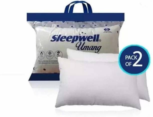 Sleepwell Pillow Set|Comfort And Support Microfibre Solid Sleeping Pillow Pack of 2