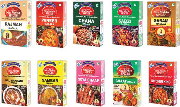 KITCHEN QUEEN NITA MEHTA Everyday Spices Maha 500g Combo 50g Each Pack of 10 Must Have Spices | 10 Masale