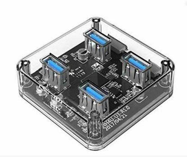 SINGING NOISE High Speed 4 Ports USB 3.0 SuperSpeed Hub Portable for Pendrive Camera, Mobile, TV, iPods and iPhones, Card Readers, Speakers, and More USB Cable