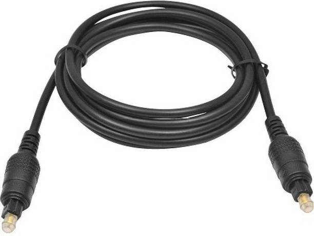 Emk Fiber Optical Cable 0 A 3 m Plastic 3 Meter Toslink Digital Fiber Optical Audio Cable (Black, For BluR-ay)