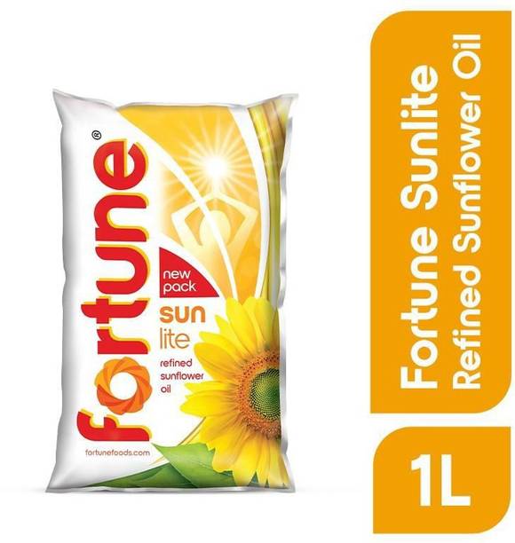 FORTUNE SUNFLOWER OIL -1LTR Sunflower Oil Pouch